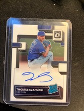 Thomas Szapucki 2022 Panini Donruss Optic Auto Rookie Signed on card RC Mets Gia