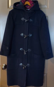 Men’s Brooks Brothers Navy Toggle Coat With Hood XS Vintage - Picture 1 of 9