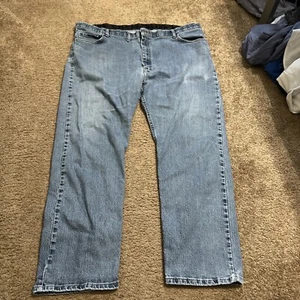 Wrangler Blue Jeans Men’s Denim Black Band Size 44 30 EUC - Picture 1 of 8