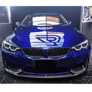 Parrilla delantera negra de fibra de carbono real para BMW F32 F33 F36 428i 435i M3 M4 2013-18 - Imagen 1 de 3