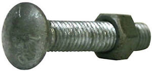 Galvanized Chain Link Fitting Carriage Bolt With Nut,20-Pk.,5/16x1-1/4-In. 32850