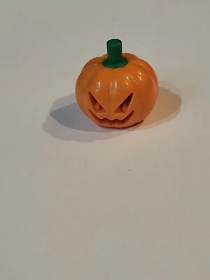 LEGO Orange PUMPKIN MINIFIG HEAD Halloween Scarecrow Monster Jack-O-Lantern Gear - Image 1 of 2