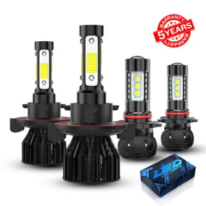 LED Headlight Bulbs High/Low Beam + Fog Light For Jeep Wrangler 2007 2008 2009 - Picture 1 of 16