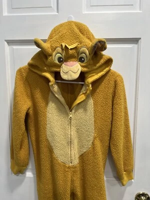 DISNEY STORE Mameluco con Capucha de Una Pieza Rey León Disfraz Pijama TALLA 7/8 Pre Love Foto 1 de 4