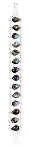 Pulsera de plata esterlina 925 con eslabones de piedra de labradorita - Imagen 1 de 1