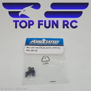 Team Associated 25215 M3 Locknuts Black (10pcs) - Picture 1 of 1