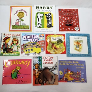 Classic Kids Picture Books Lot Of 10 Teacher Classroom Set Homeschool Library - Picture 1 of 10