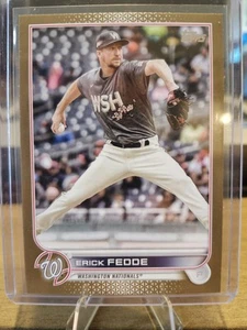 Erick Fedde 2022 Topps Update #US51 Gold SN #/2022 Washington Nationals - Picture 1 of 2