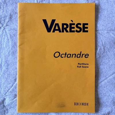 Edgar Varese Octandre Partitura de Estudio Completo Ricordi Música de Cámara 1924 Clásica Foto 1 de 3