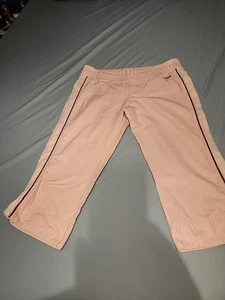 Vintage Y2K Nike Track Capri Pants Womens XL  (16-18) Pink Swoosh Sports Walking - Picture 1 of 4