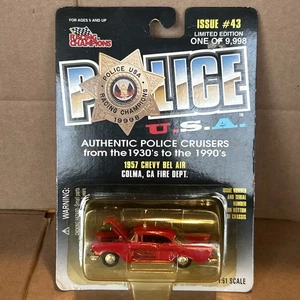 1998 Racing Champions Police USA 1957 Chevy Belair Colma, Ca fire dept. #43 - Picture 1 of 6