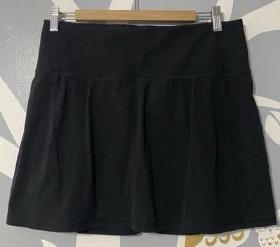 Athleta Salutation Stash Pocket 14.5" Skort Womens Large Black Tennis Pickleball - Image 1 of 4