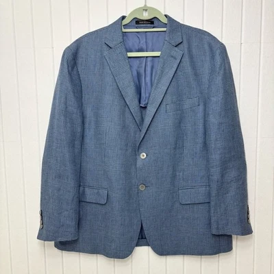 Abrigo Deportivo Lauren Ralph Lauren Lino Blazer Cuadros Chaqueta Azul Talla 44S Foto 1 de 4