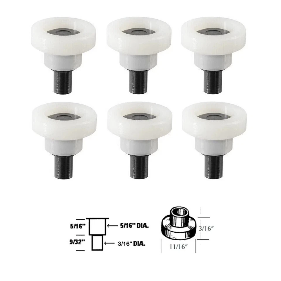 6 WINDOW REGULATOR ROLLERS FOR ALL 1964-72 GM -CAMARO FIREBIRD NOVA CHEVELLE +++ - Image 1 of 4