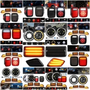 Faro LED de 7" DRL luz marcadora lateral luz trasera LED para 97-06 Jeep Wrangler TJ - Imagen 1 de 32