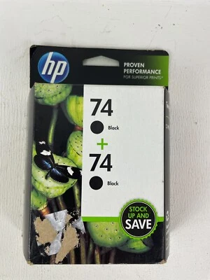 Двойная упаковка 2 оригинальных картриджа с тонером и струйной струей CZ069FN HP 74 черные - Изображение 1 из 4