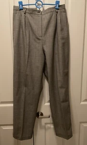 Pantalones Pendleton Vintage EE. UU. Para Mujer 100% Lana Virgen Gris Cuadros Pequeños Talla 16 Usados en Excelente Condición - Imagen 1 de 4