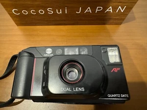 Minolta Mac Dual Quartz Date Point and Shoot Compact Film Camera From Japan - Foto 1 di 7