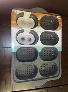 New Silicone Mini Bread Loaf 8 Cavity Baking Dish Perforated Bread Crisping Tray - Picture 1 of 3