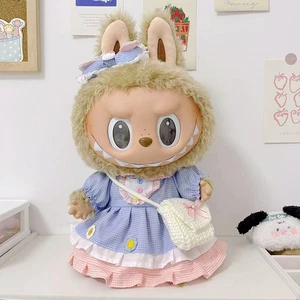 POPMART 38CM LABUBU The Monsters Plush Doll Diy Pretty Dress Jumpsuit Set No Toy