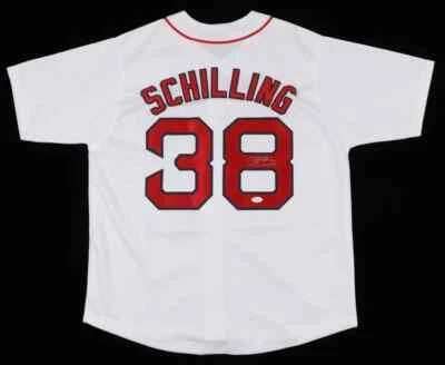 Curt Schilling Signed Boston Red Sox Jersey (JSA) 3xWorld Series Champ / Pitcher - Image 1 of 4