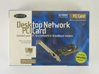 Belkin - F5D500 - (2) Desktop Network PCI Cards - 10/100BT Ethernet RJ45 - New - Image 1 of 4