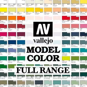 Vallejo Model Colour Acrylic Model Paint 17ml Dropper Bottles - FULL RANGE - Picture 1 of 202