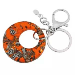 GlassOfVenice Murano Glass Colors Round Keychain - Picture 1 of 4