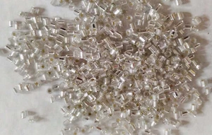 3mm Short glass Bugle seed Beads Silver lined tube spacer beads Crafts DIY / 25g - Picture 1 of 4