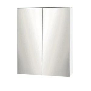 Cefito Bathroom Mirror Cabinet Shaving Vanity Medicine Wooden White 600mm x720mm - Picture 1 of 7