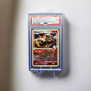 PSA 9๐2009 Pokemon Platinum Arcanine G - Holo League Crosshatch #15 - Picture 1 of 2