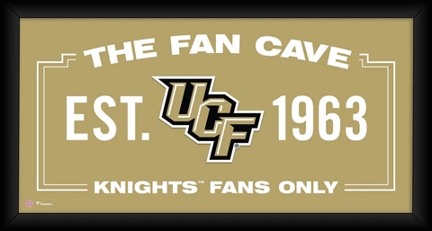 UCF Knights Framed 10" x 20" Fan Cave Collage Cover