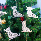  4 Pcs Xmas Ice Skating Shoes Pendant Acrylic Christmas Tags Shape Decorate