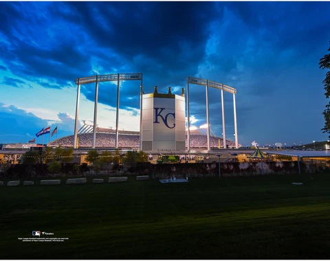 Kauffman Stadium Kansas City Royals Unsigned Exterior View Photograph Cover