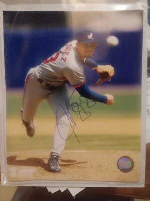Javier Vazquez Signed Montreal Expos 8x10 Action Photo  - Image 1 of 2