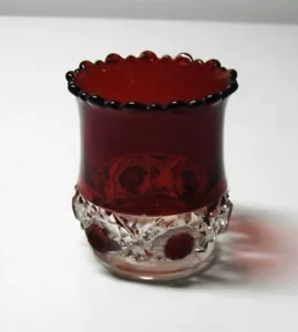 EAPG *** RIVERSIDE GLASS - ruby stained - TOOTH PICK - NEAR MINT BOX-N-BOX - Picture 1 of 4