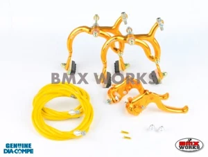 Dia-Compe MX890 - MX122 Gold  Brake Set - Suits Old School BMX - Picture 1 of 1