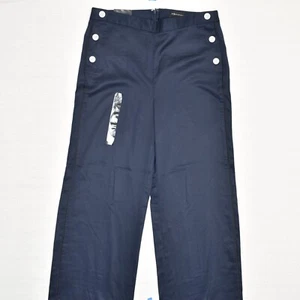 NEW Banana Republic Women's Dress Pants Straight Solid Zip Lyocell Blue Size 14 - Picture 1 of 8