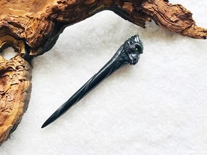 Wood Hair stick Black Dragon Hair clip Hair pin Wood Carving Hair Chopsticks - Picture 1 of 10