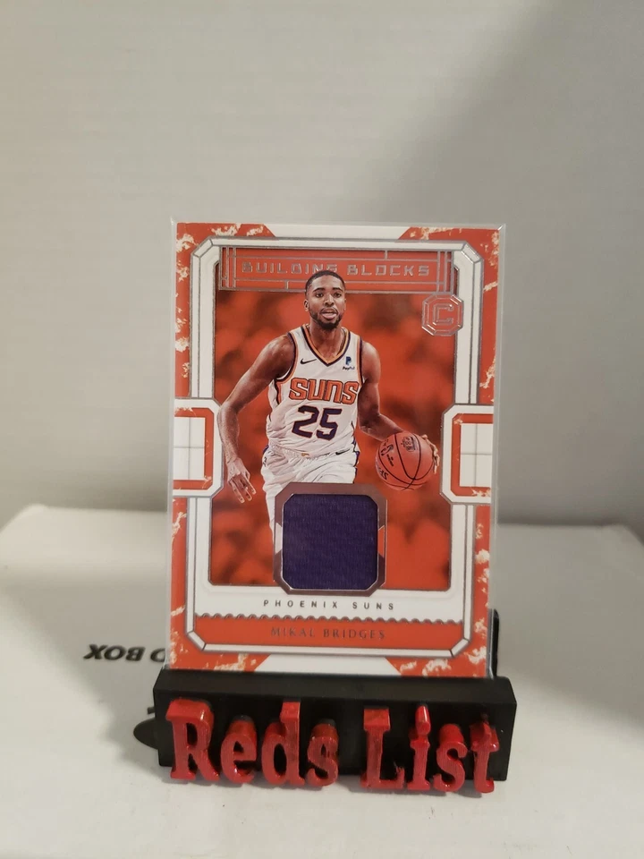 2018-19 Cornerstones Building Blocks Memorabilia Mikal Bridges Rookie Nets - Image 1 of 4