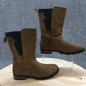 Sorel Boots Womens 8 Emelie Waterproof Mid Pull On Chelsea Boot 1749261245 Brown - Picture 1 of 20