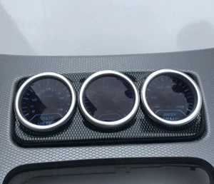 BMW E90 E92 E93 Centre Console Gauge Holder 3 Hole 52mm Carbon fibre effect ABS - Picture 1 of 12