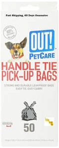 Out! 50 Count Handle Tie Waste Pick-Up Bags for Dogs, Detailed Information Below - Picture 1 of 2