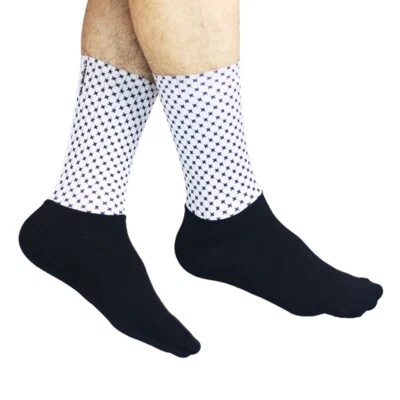 Road Cycling Riding Socks Bicycle Bike Sports Athletic Socks XC BMX MTB White - Image 1 of 4