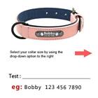 Custom Dog Collars Leather Personalized Pet Dog Tag Collar Leash Lead For Small
