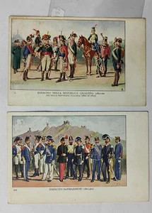 ESERCITI PRE UNITARI-AUTORE CENNI-LOTTO 2 CARTOLINE-C26-193 - Picture 1 of 1