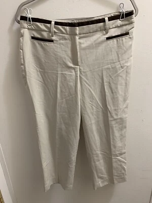 Larry Levine Beige Capris 8 Waist 35” Inseam 23” Mid Rise  - Image 1 of 3