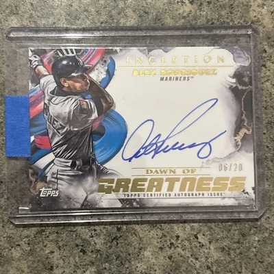 2023 Alex Rodriguez Topps inception Dawn of greatness auto /20 - Image 1 of 2