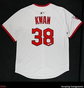 Steven Kwan Signed Under Wraps Cleveland Guardians #38 Jersey AUTO FANATICS COA - Picture 1 of 5