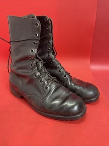 Botas de colección Panco de la era de la guerra de Vietnam Ejército de Estados Unidos de cuero combate motociclista jungla talla 10R - Imagen 1 de 7